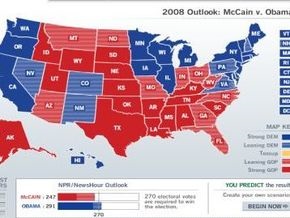 Выборы в США: Штаты Обамы и штаты Маккейна. Кто за кого голосует