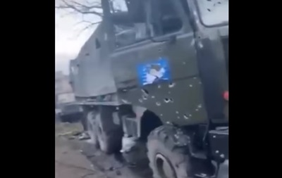 There was a video of the destroyed column of the Russian Federation near Kiev