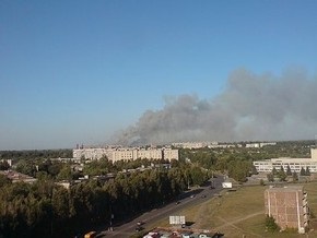 В Лозовой горел склад предприятия по утилизации осветительных зарядов