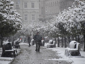 Фотогалерея: Львов завалило первым снегом