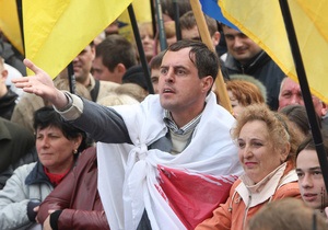 Украинская диаспора впервые после 1991 года вышла на акции протеста