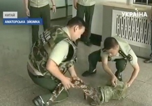 В Китае полицейские поймали на улице крокодила