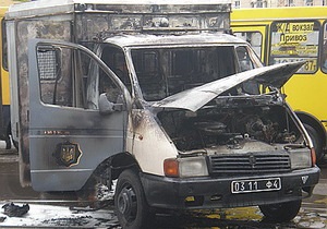 В Одессе сгорел автозак