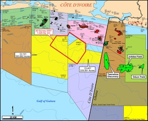 Компании Vanco, Лукойл и Petroci завершили бурение первой разведочной скважины на шельфе Кот - д’Ивуар