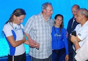 Фидель Кастро посетил океанариум