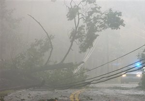Ураган Айрин обрушился на Нью-Йорк