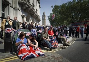 В Лондон съехались 600 тысяч желающих увидеть свадьбу принца Уильяма и Кейт Миддлтон