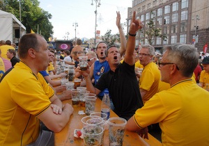 В киевской фан-зоне болельщики выпили четверть миллиона литров пива