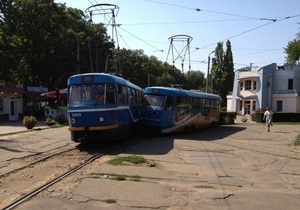 В Одессе столкнулись два трамвая