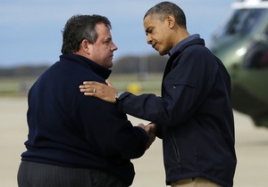 Обама посетил пострадавший от урагана Нью-Джерси