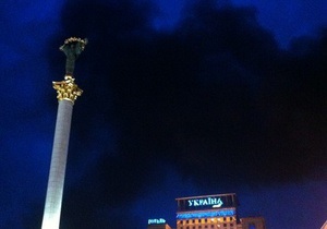 Вчера из-за пожара в центре Киева почти полчаса не работала станция метро Майдан Незалежности