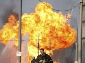 В Москве потушили пожар на трубопроводе