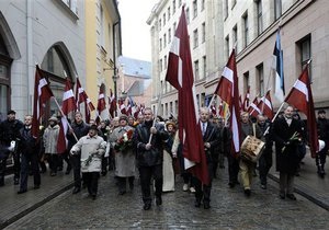 В Риге проходит шествие бывших легионеров СС