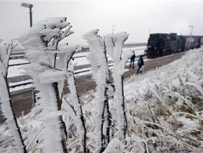 На центральную Европу обрушились сильные снегопады