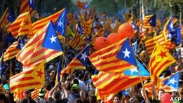 Массовая демонстрация за независимость прошла в Каталонии