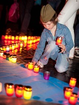 По инициативе компании Киевстар в Одессе создали  Звезду памяти  из 1418 свечей