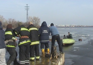 В Киеве под лед провалился рыбак