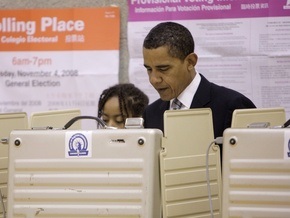 Обама проголосовал с использованием оптического сканера