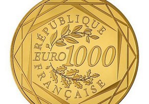 Во Франции выпустят первую в ЕС монету номиналом 1000 евро