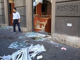 Власти Рима оценили ущерб от субботних беспорядков в 2 миллиона евро