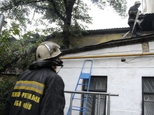 В Киеве второй раз горело здание Союза художников Украины