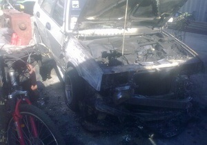 В Одессе неизвестные сожгли машину Дарта Вейдера