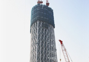 В Японии завершилось строительство самой высокой в мире телебашни