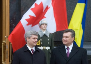 Янукович принял премьер-министра Канады