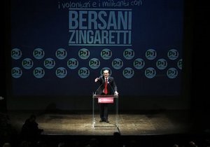 В Италии на выборах победу одержала левоцентристская коалиция Берсани