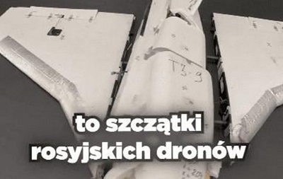 Туск показал останки сбитых российских дронов