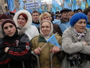 Харьков поставил рекорд по числу митингующих сторонников ПР