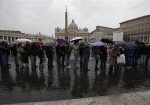 Отречение Папы Римского: В Риме усилены меры безопасности перед последней проповедью Бенедикта XVI