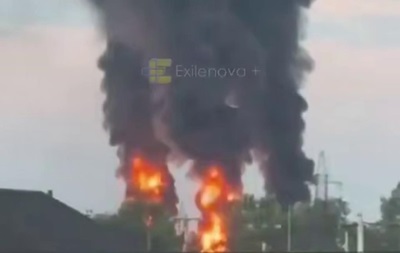 На Кубани горит нефтебаза