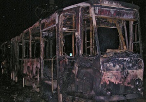 Во Львове сгорел трамвай