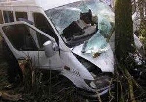 В Крыму микроавтобус врезался в дерево, есть жертвы