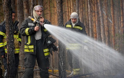 Под Киевом бушует масштабный лесной пожар