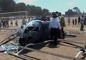В Гватемале вертолет упал на футбольное поле