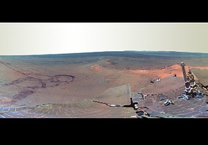 Марсоход Opportunity сфотографировал зимнюю панораму Марса