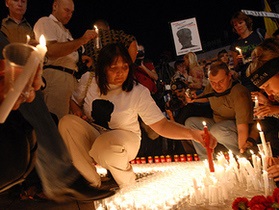 В Киеве прошла акция, посвященная 11-й годовщине исчезновения Гонгадзе
