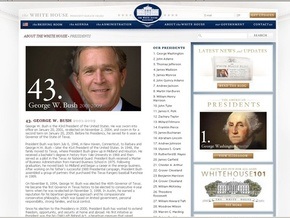 Из биографии Буша на сайте Белого дома убрали льстивые фразы