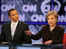 Клинтон вступила в предвыборные дебаты с Обамой