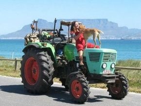 Голландка доехала на тракторе от Нидерландов до ЮАР