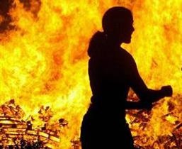 Киевлянка спасла дочку во время пожара