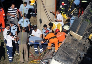 Фотогалерея:  Трагедия в Анталье. Автобус с российскими туристами упал в реку