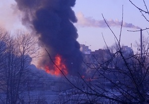 Во Львове горел крупный мебельный цех