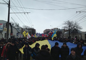 новини Тернополя - мітинг - опозиція - вставай, Україно! - На мітинг опозиції в Тернополі прийшли від чотирьох до десяти тисяч людей
