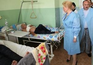 Богатирьова відвідала в лікарні постраждалих у ДТП під Черніговом росіян