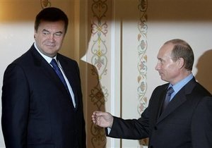 Путін обговорить з Януковичем двосторонні відносини в ході спільної вечері