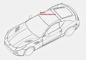 В сети появились эскизы уникального суперкара Ferrari FF