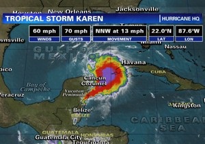 Новини США - шторм - До узбережжя США насувається потужний тропічний шторм Карен
